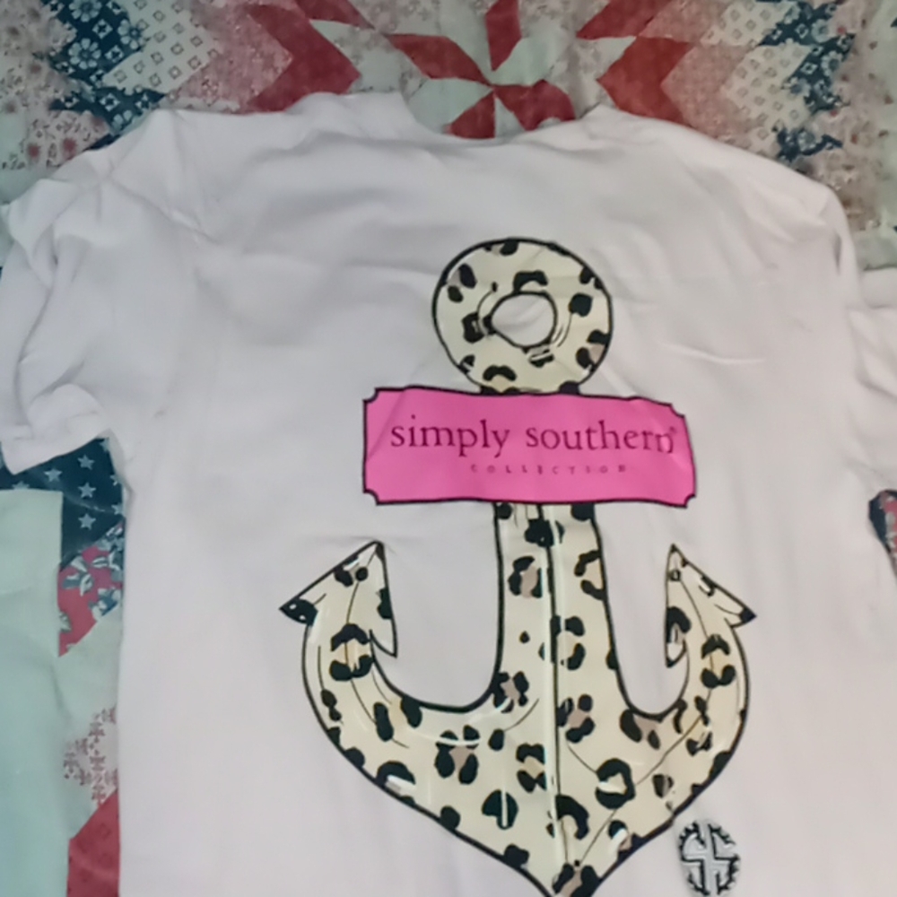Simply southern women medium leopard print anchor